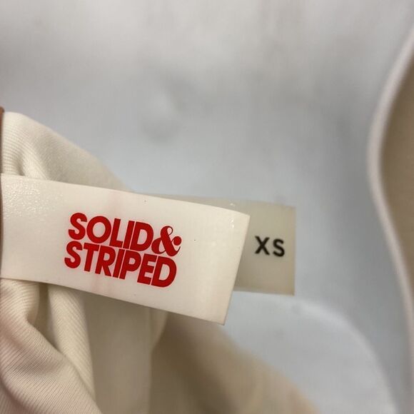 Solid & Striped One Piece Swimsuit XS - Picture 2 of 4